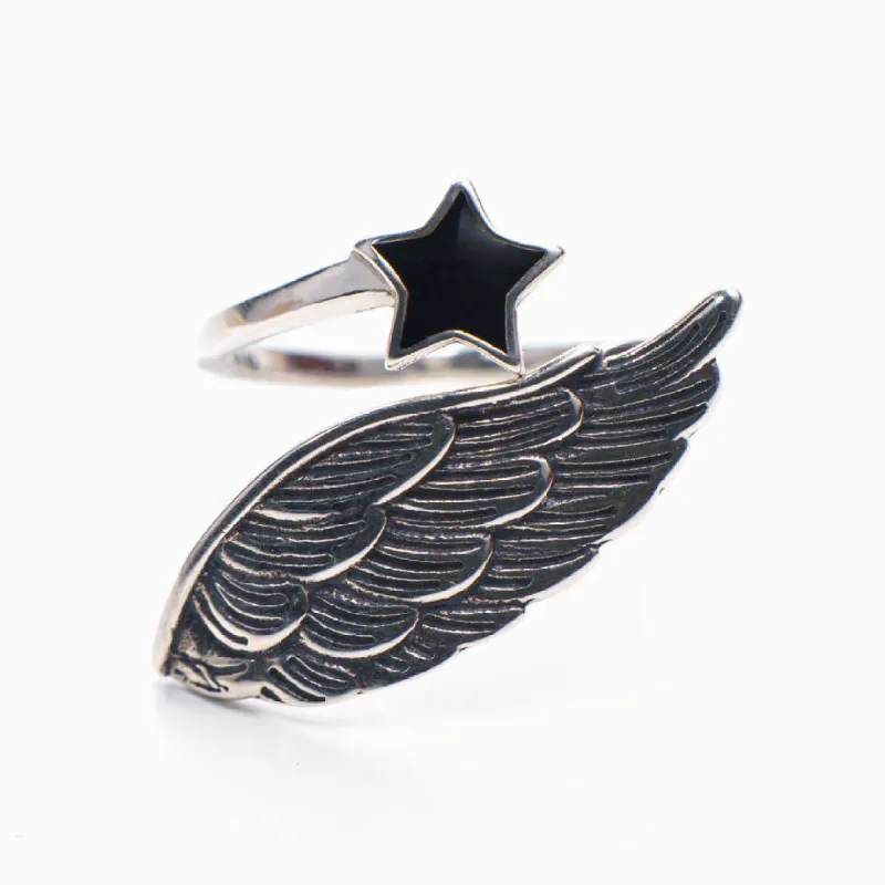 To My Granddaughter "I will always be there for you" Star Wing Ring sold by SARAH'S WHISPER