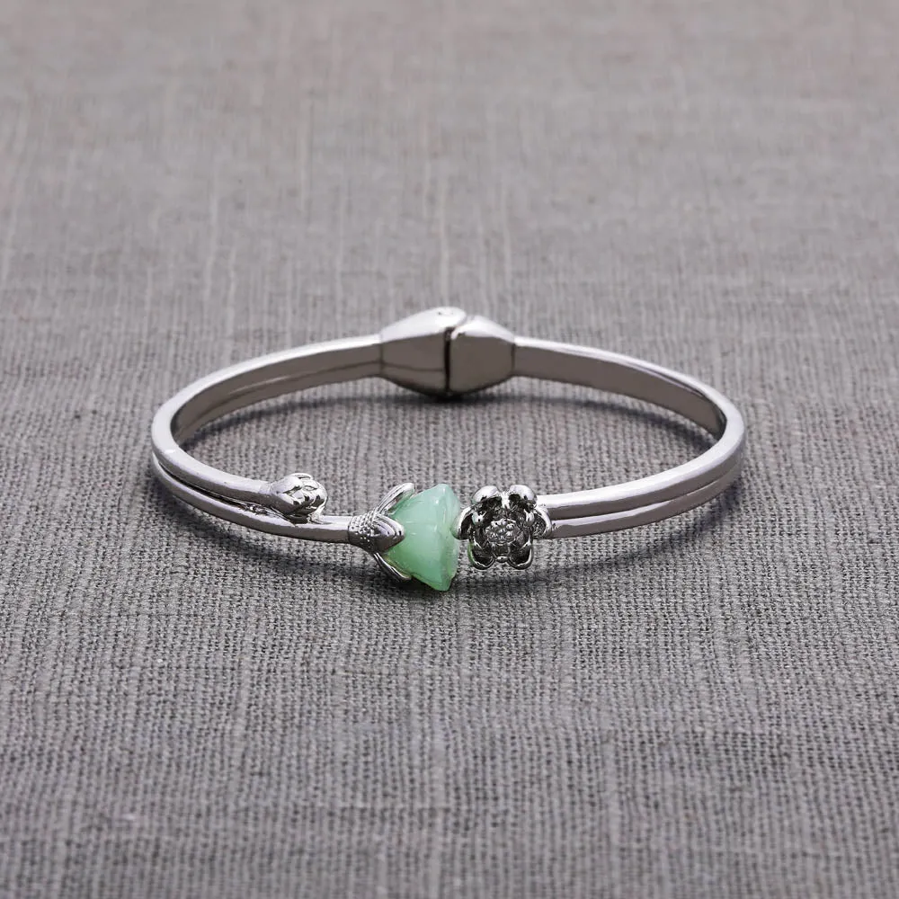 To My Dearest Granddaughter "NO MUD, NO LOTUS" Lotus Bracelet sold by SARAH'S WHISPER product image thumbnail 5