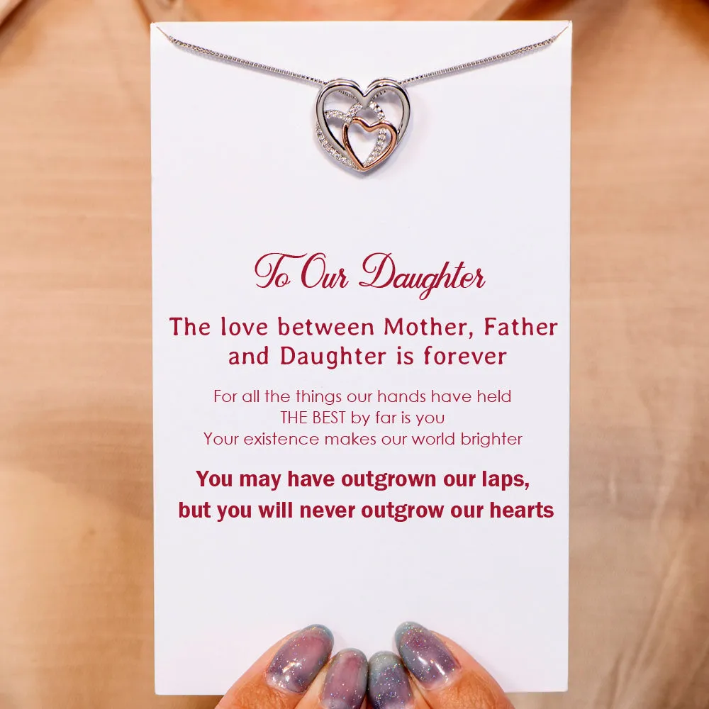 To Our Daughter "You will never outgrow our hearts" Family Necklace sold by SARAH'S WHISPER product image thumbnail 2