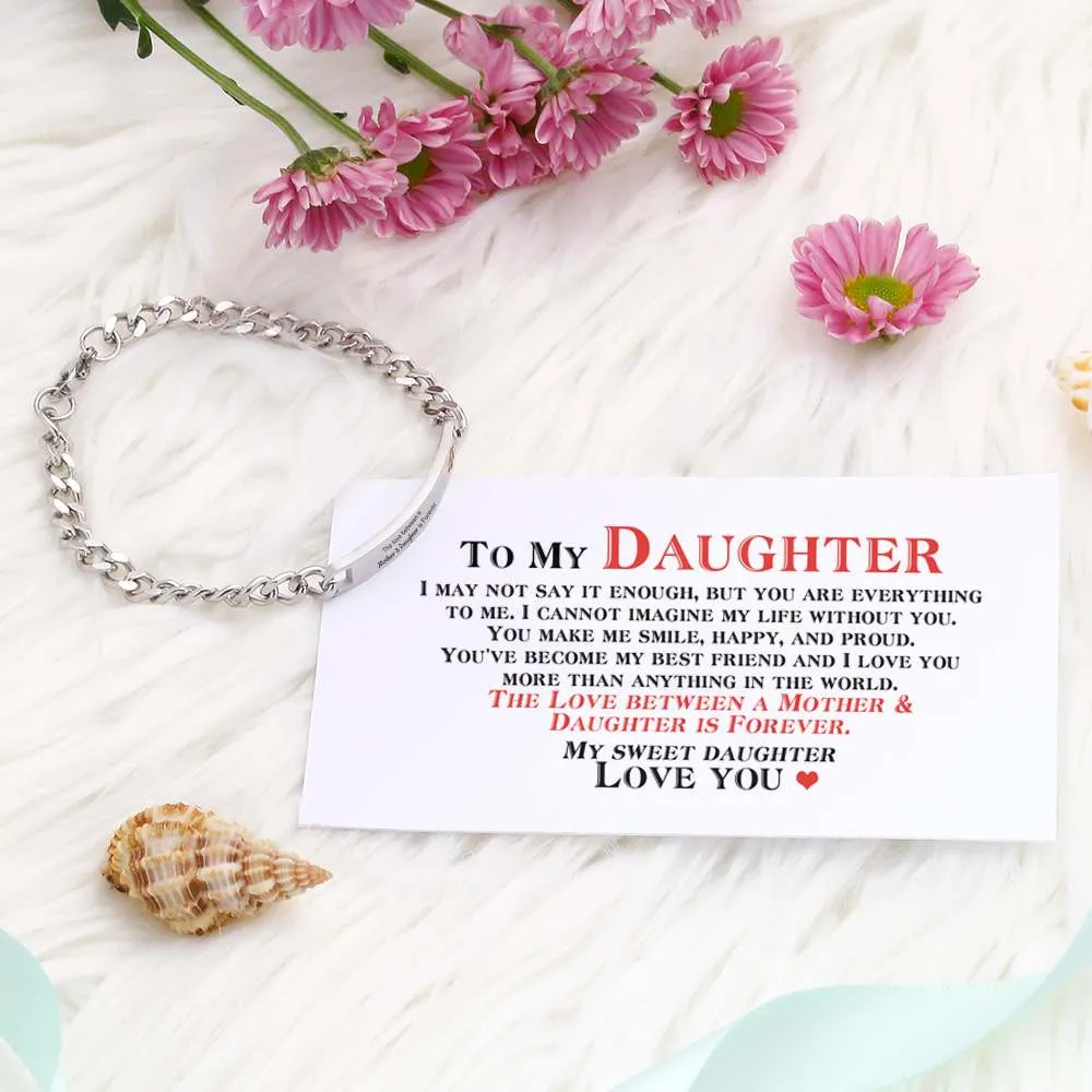 To My Daughter "The Love between a Mother Daughter is Forever" Bracelet sold by SARAH'S WHISPER product image thumbnail 3