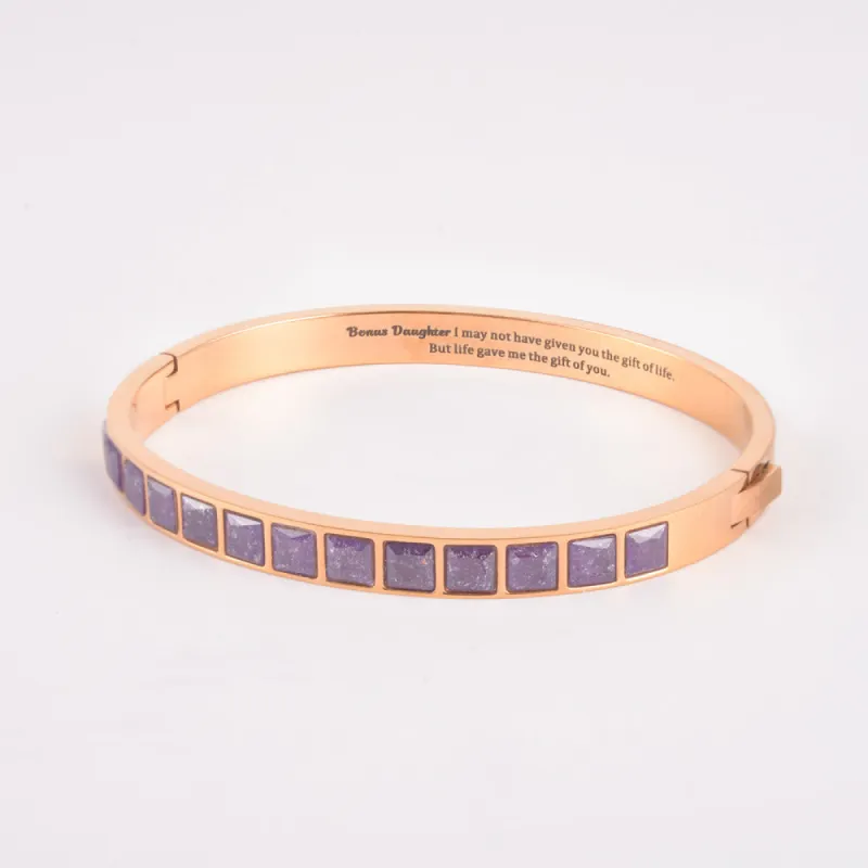 To My Bonus Daughter "BONUS DAUGHTER, I MAY NOT HAVE GIVEN YOU THE GIFT OF LIFE. BUT LIFE GAVE ME THE GIFT OF YOU" Bracelet sold by SARAH'S WHISPER