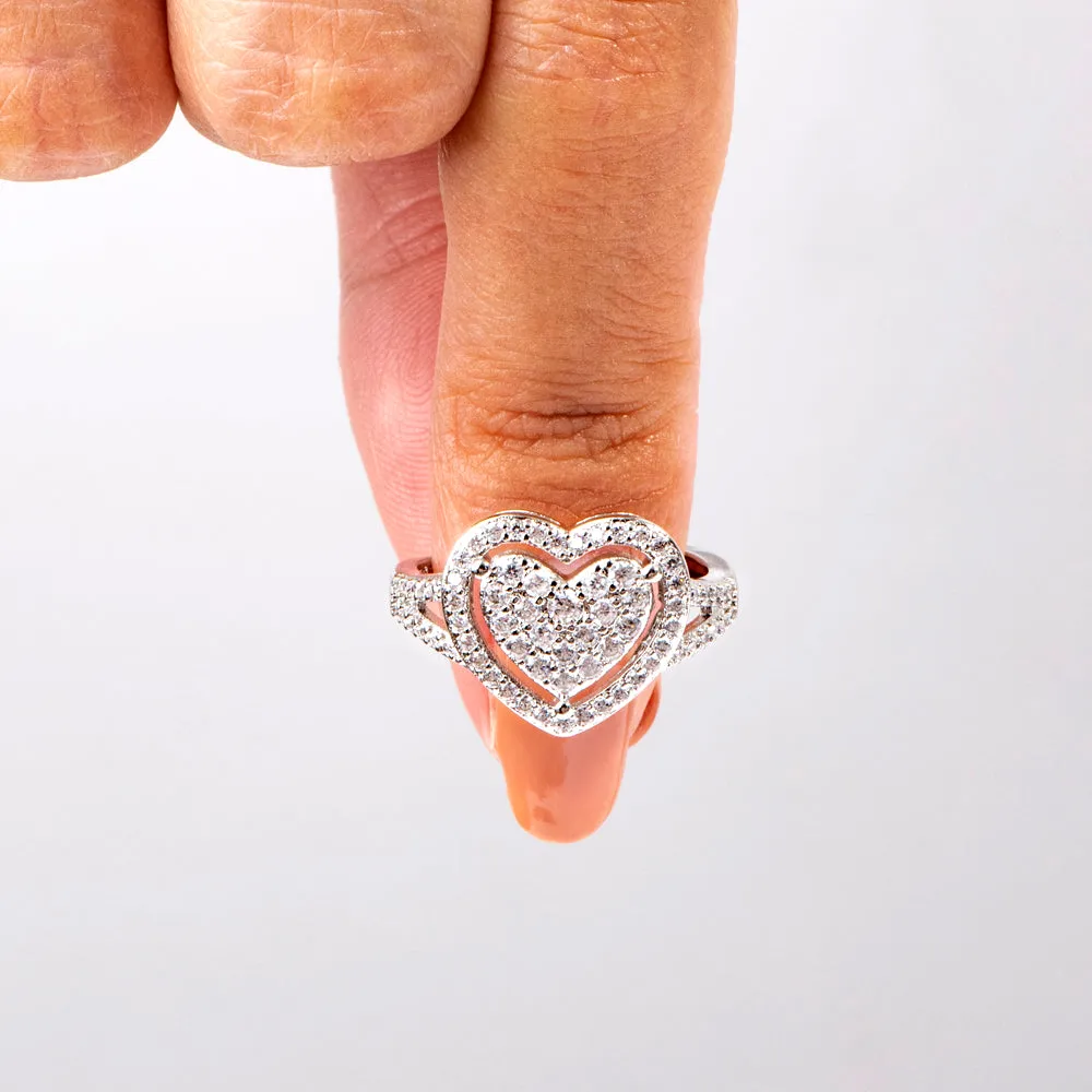 To My Granddaughter "Always in my heart" Double Heart Ring sold by SARAH'S WHISPER product image thumbnail 4