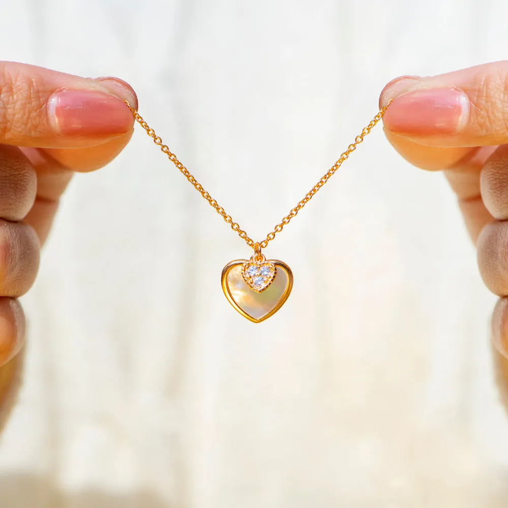 To My Granddaughter "Love Forever" Double Heart Necklace sold by SARAH'S WHISPER product image thumbnail 4