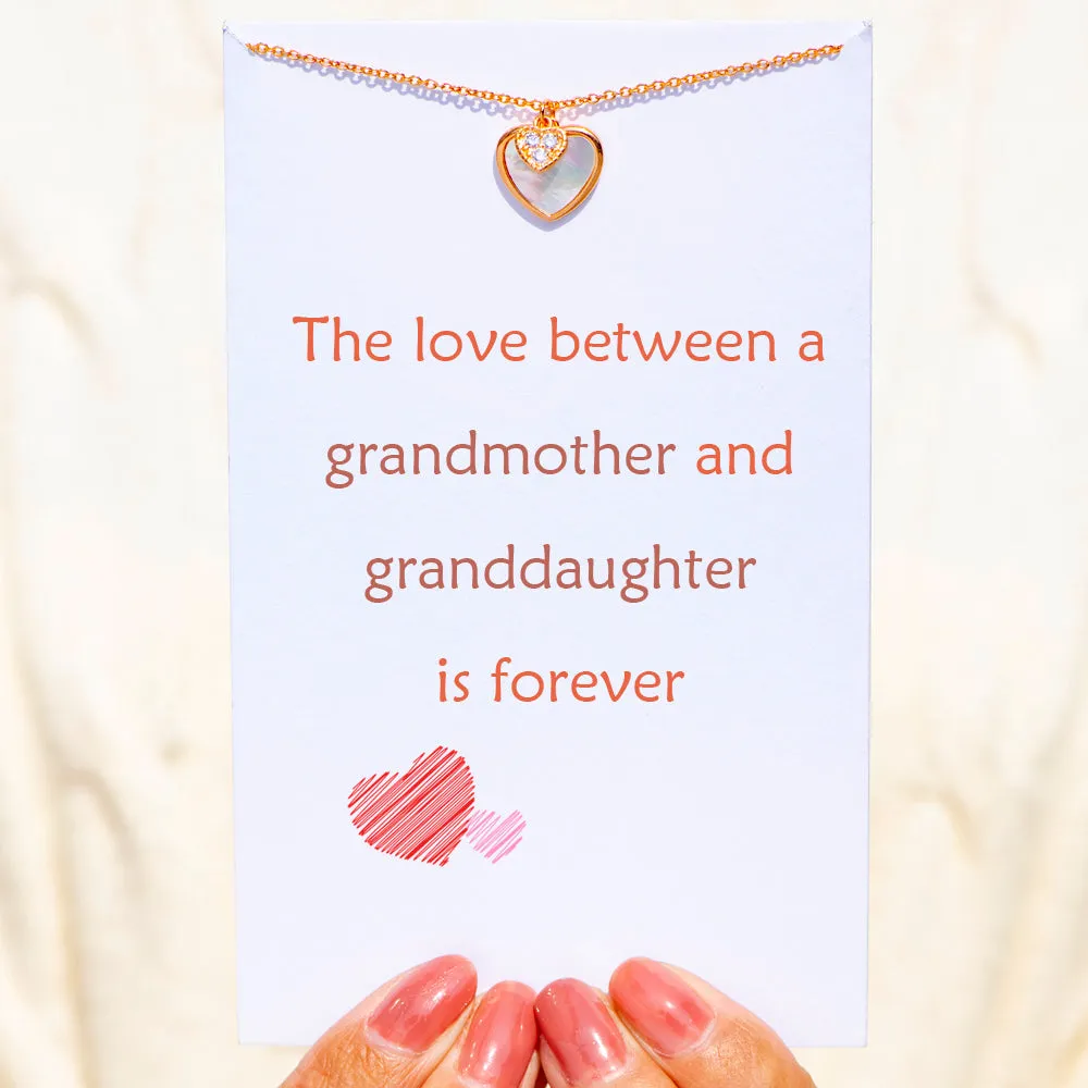 To My Granddaughter "Love Forever" Double Heart Necklace sold by SARAH'S WHISPER product image thumbnail 2
