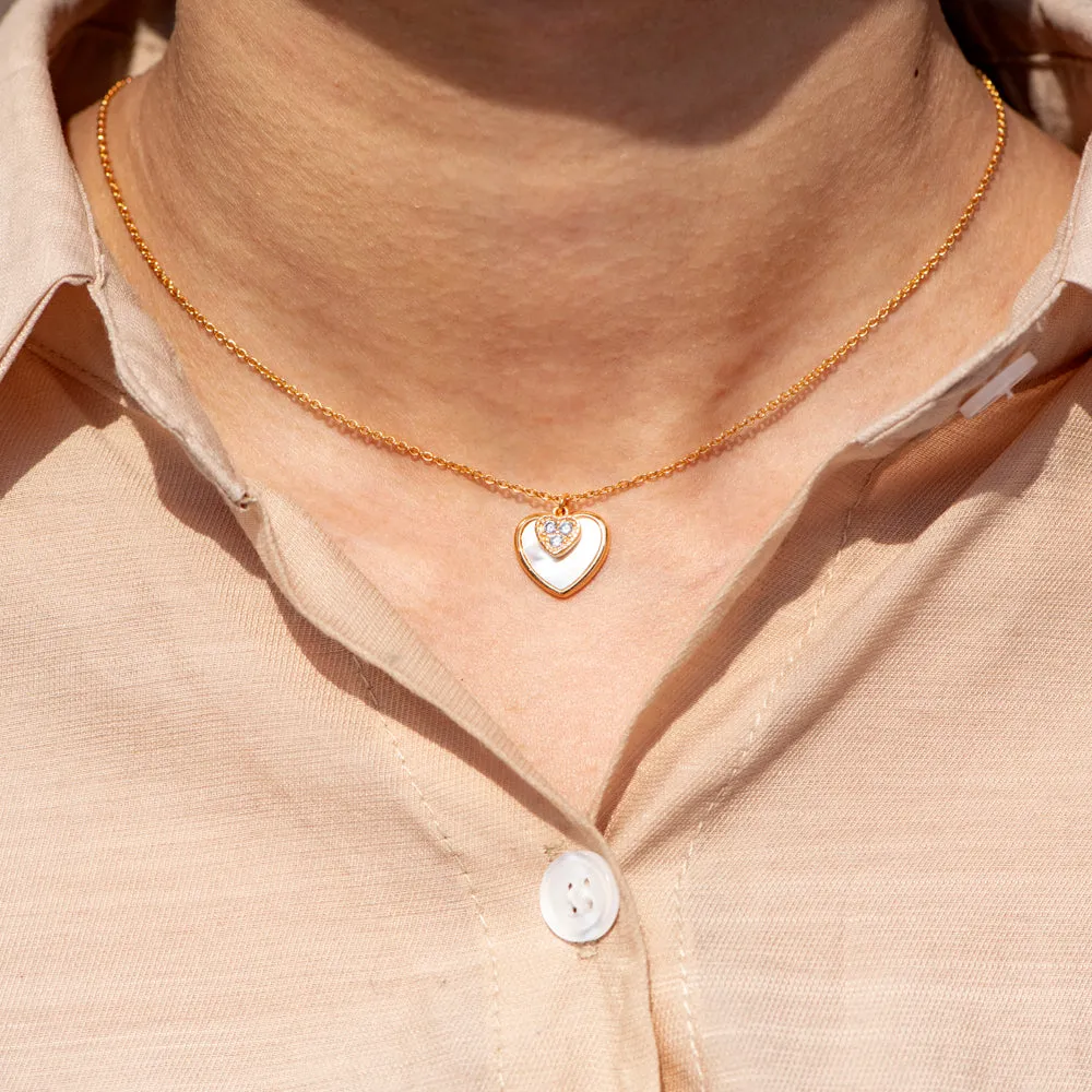 To My Granddaughter "Love Forever" Double Heart Necklace sold by SARAH'S WHISPER product image thumbnail 3