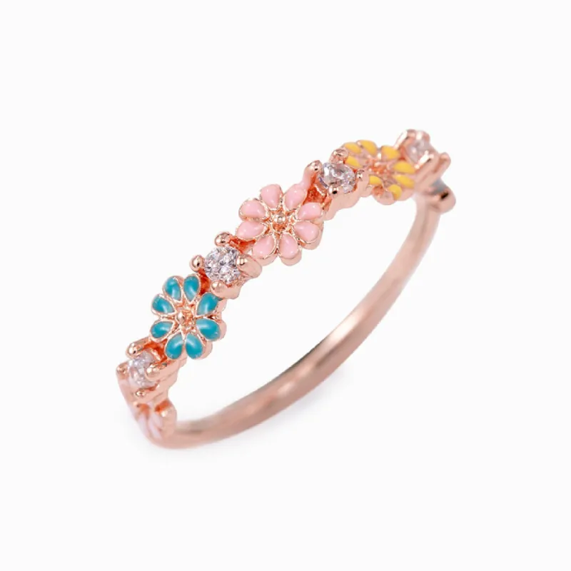 I think about you every colorful daisy - ring sold by SARAH'S WHISPER