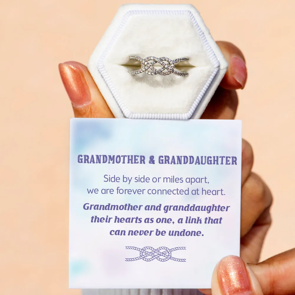 To My Granddaughter "A link that can never be undone" Knot Ring sold by SARAH'S WHISPER product image thumbnail 2