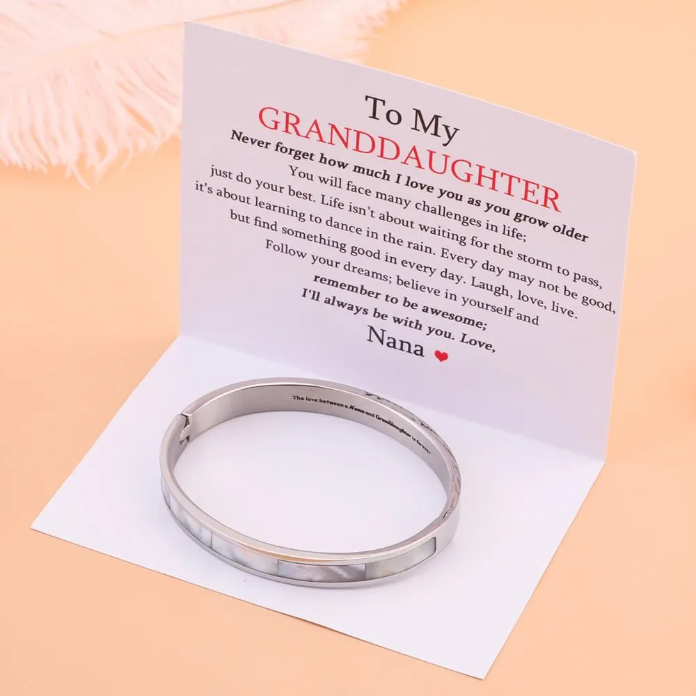 To My Granddaughter "the love between a Nana and granddaughter is forever" Bracelet sold by SARAH'S WHISPER product image thumbnail 3