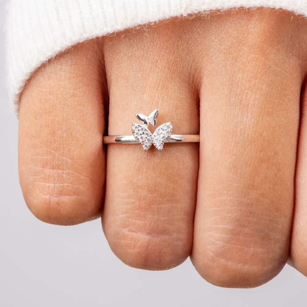 To My Daughter "The love between mother and daughter is forever. " Butterfly Ring sold by SARAH'S WHISPER product image thumbnail 3