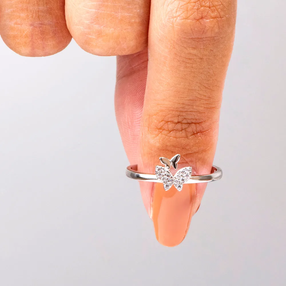 To My Daughter "The love between mother and daughter is forever. " Butterfly Ring sold by SARAH'S WHISPER product image thumbnail 4