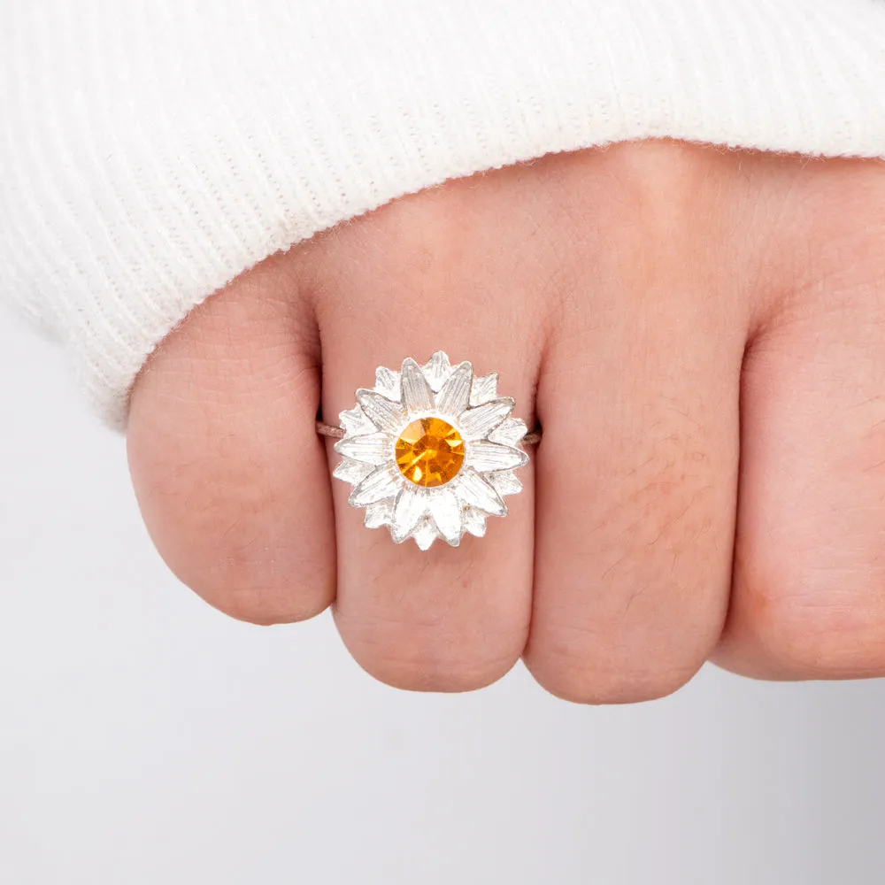 To My Granddaughter "YOU ARE MY SUNSHINE" Sunflower Ring sold by SARAH'S WHISPER product image thumbnail 3