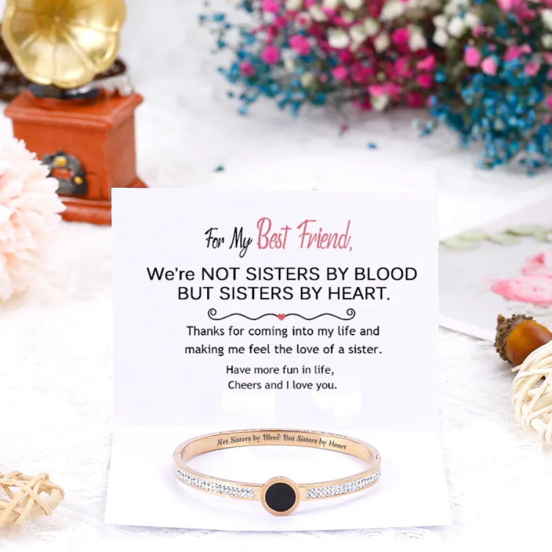 For My Best Friend "Not Sisters by Blood But Sisters by Heart" Lucky Beads Bracelet [💞 Bracelet +💌 Gift Card + 🎁 Gift Box + 💐 Gift Bouquet] sold by SARAH'S WHISPER