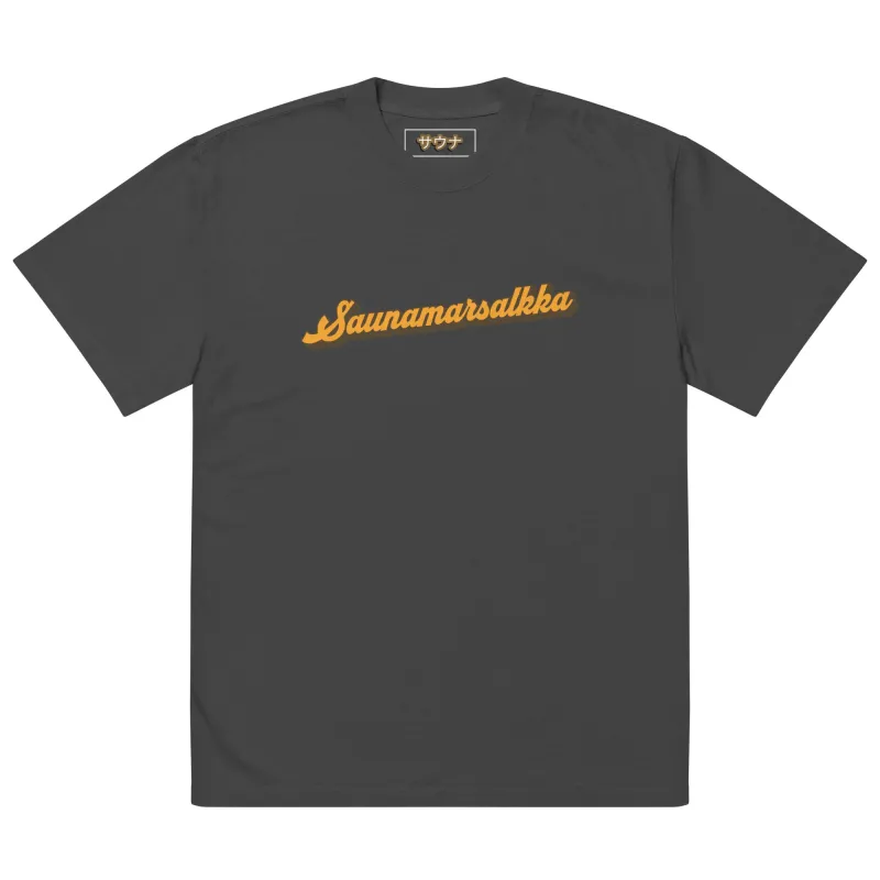 Saunamarsalkka print oversized faded t-shirt sold by Sauna Marsalkka