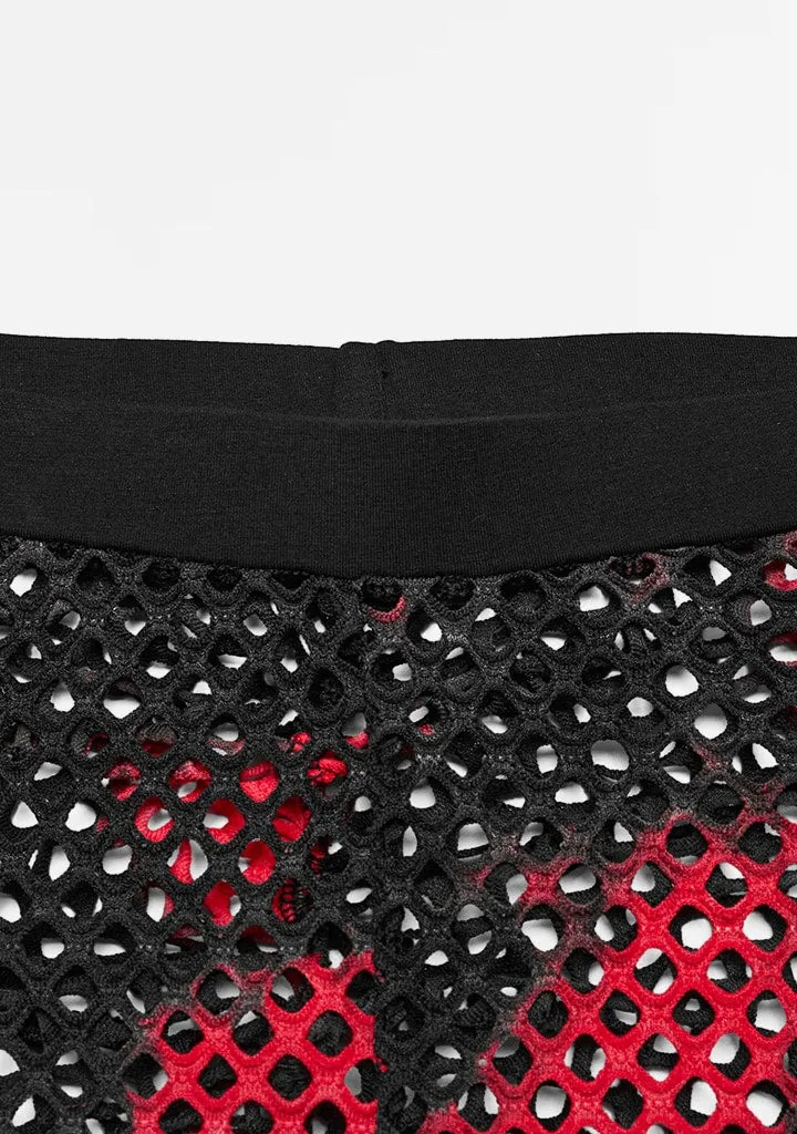 Punk Tie-dyed Mesh Leggings sold by Shasilo Goth product image thumbnail 2