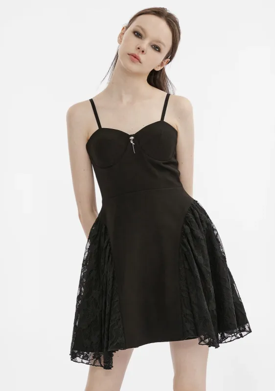Gothic Gauze-Infused Slip Dress sold by Shasilo Goth