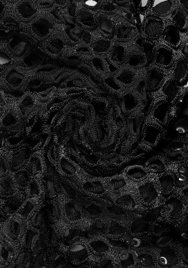 Punk Rebel Riot Tie-Dye Mesh Long Sleeve Top sold by Shasilo Goth product image thumbnail 2