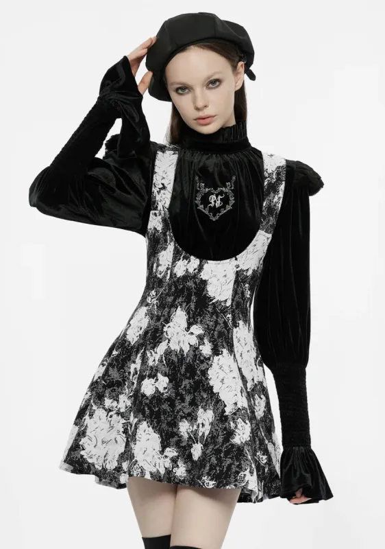 Gothic Jacquard Dark Rose Dress made by Shasilo Goth