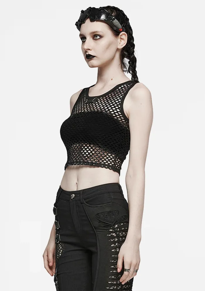 Gothic Mesh Webbing Tank Top sold by Shasilo Goth product image thumbnail 3