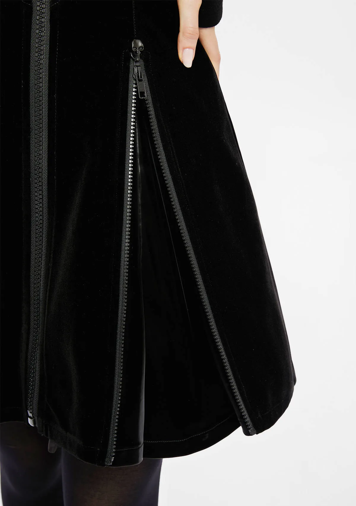 Gothic Techwear Front Zippered Tube Dress sold by Shasilo Goth product image thumbnail 3