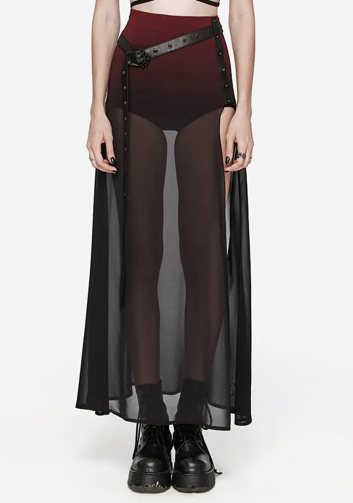 Gothic Enchantment High Slit Skirt sold by Shasilo Goth