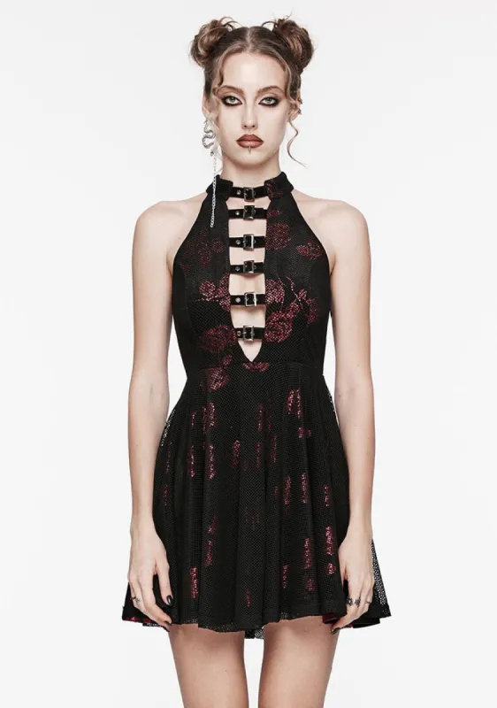 Gothic Rose Enchantment Velvet Dress sold by Shasilo Goth