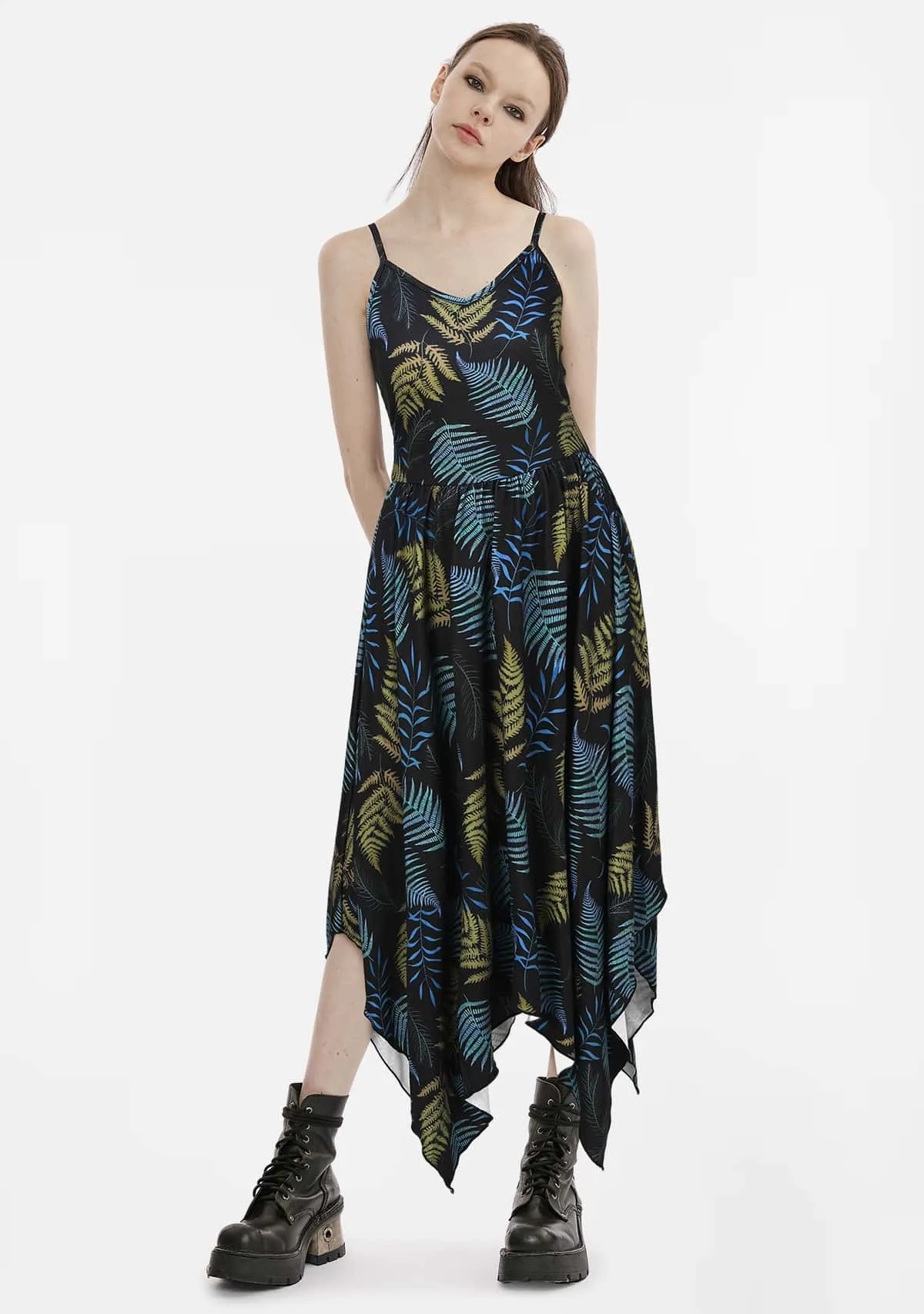 Gothic Vintage Irregular Corseted Halter Dress sold by Shasilo Goth