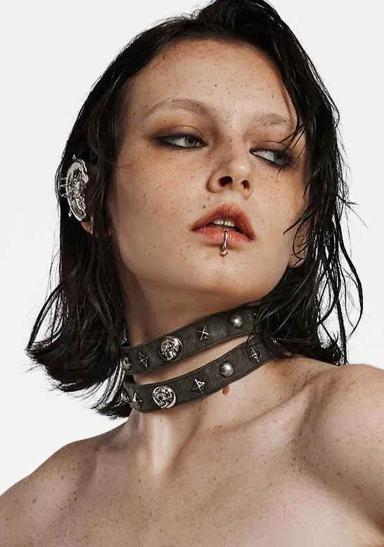 Punk Rivet Choker sold by Shasilo Goth
