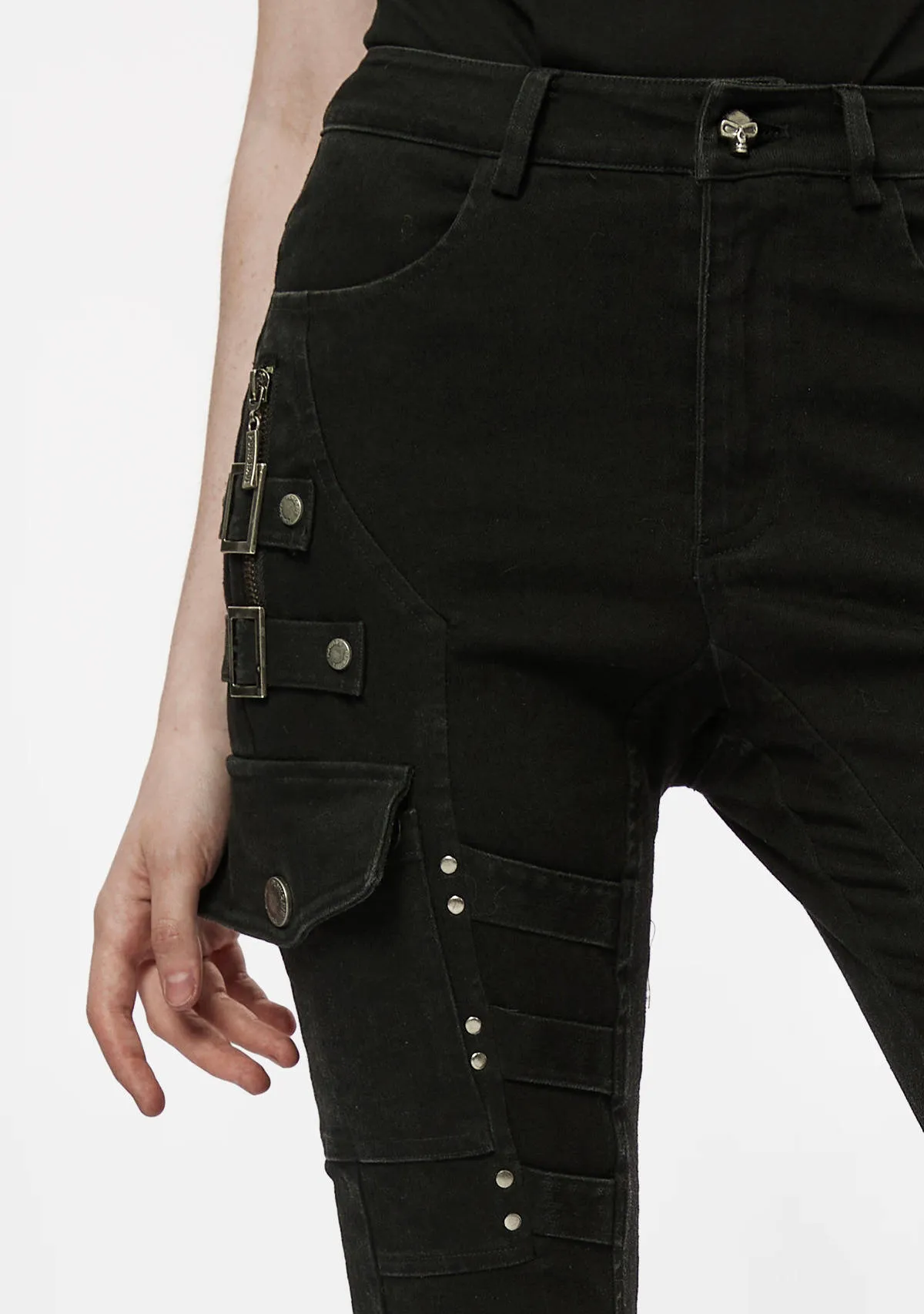 Punk Tight Jeans sold by Shasilo Goth product image thumbnail 2