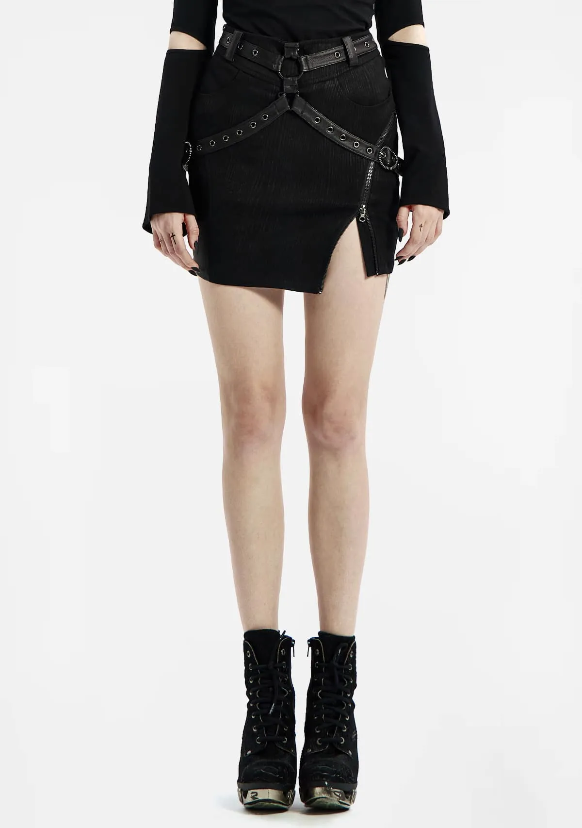 Punk Half Skirt sold by Shasilo Goth