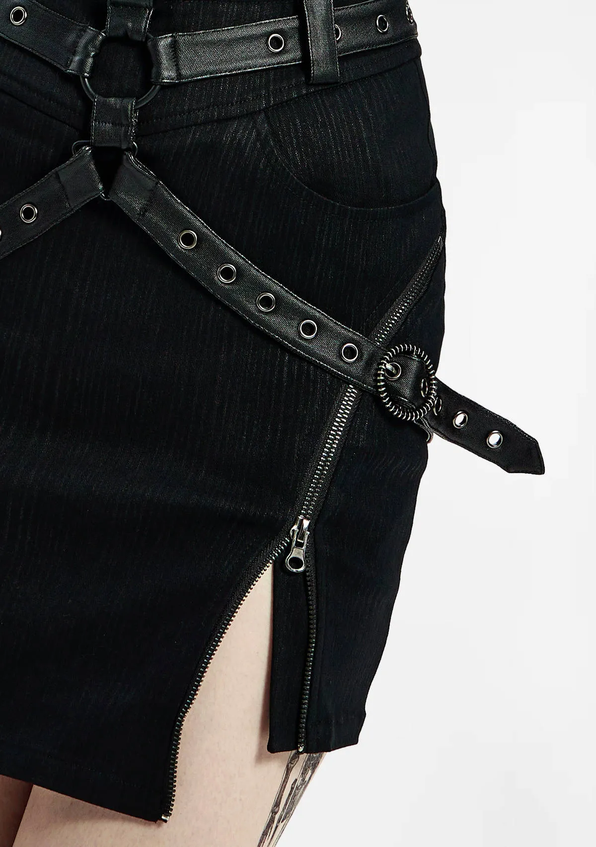 Punk Half Skirt sold by Shasilo Goth product image thumbnail 2