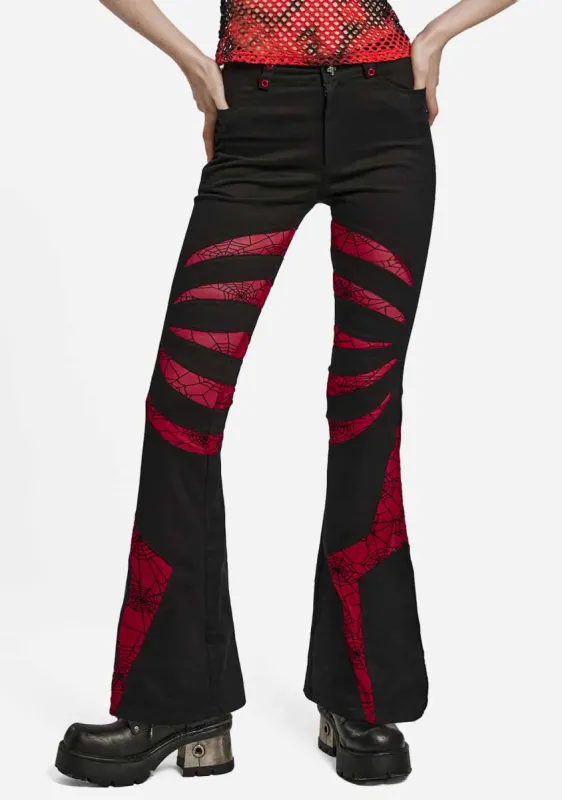 Goth Pointed Flared Trousers sold by Shasilo Goth