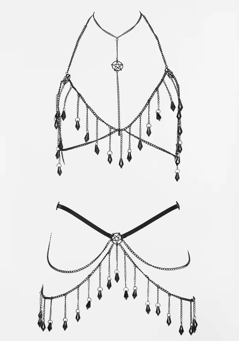 Goth Crystal Tassel Chains sold by Shasilo Goth product image thumbnail 2