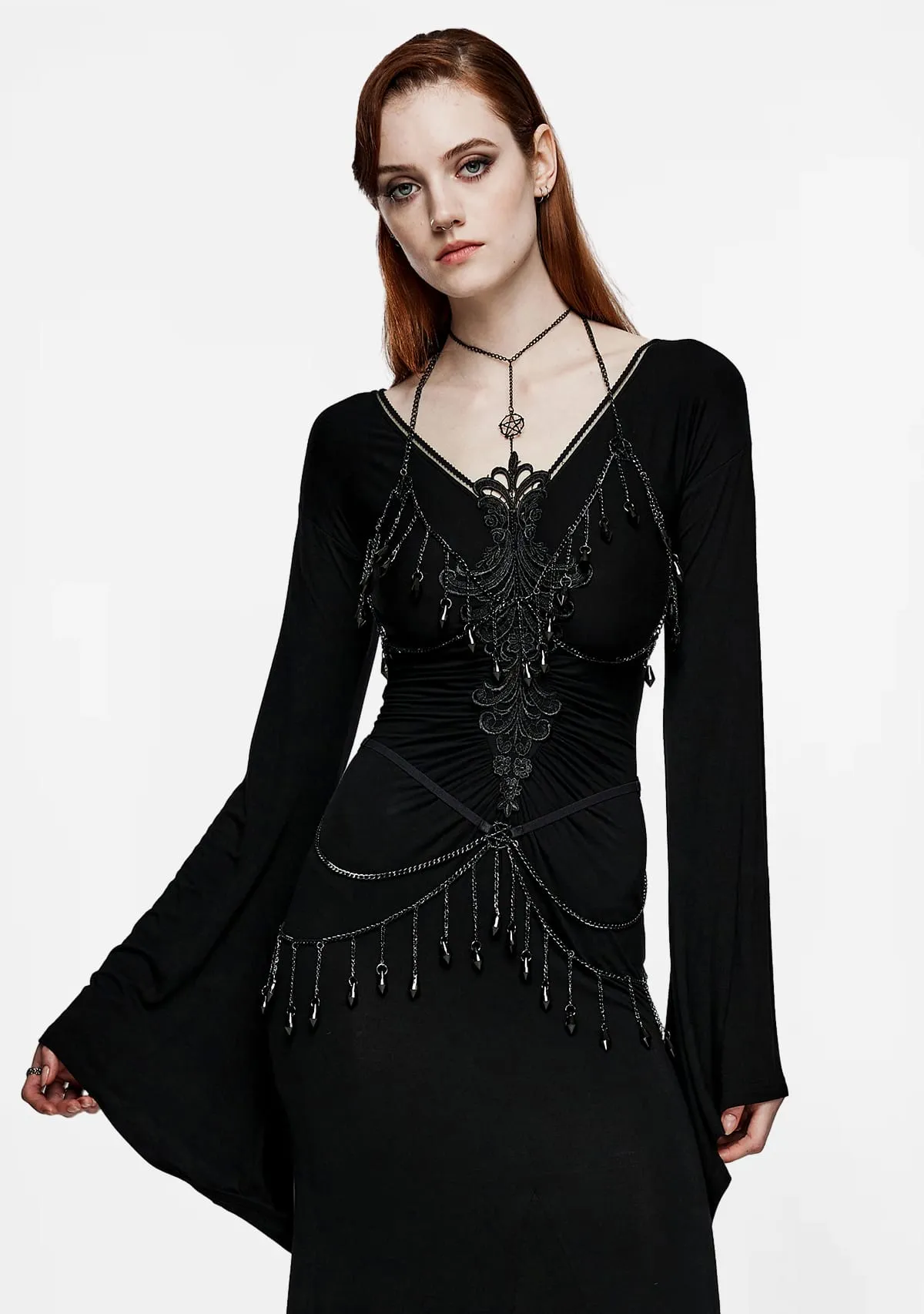 Goth Crystal Tassel Chains sold by Shasilo Goth product image thumbnail 3