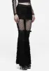 Goth Flare Mesh Accent Trousers sold by Shasilo Goth