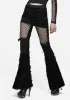 Goth Flare Mesh Accent Trousers sold by Shasilo Goth