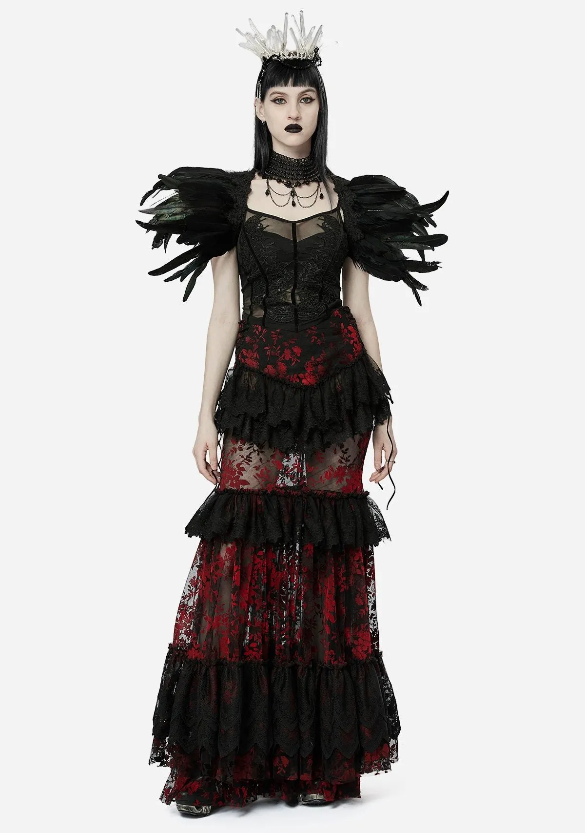 Gothic Gorgeous Pearl Choker sold by Shasilo Goth product image thumbnail 5