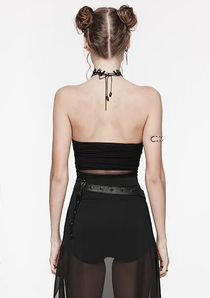 Goth Ribcage Illusion Halter Cami sold by Shasilo Goth product image thumbnail 3