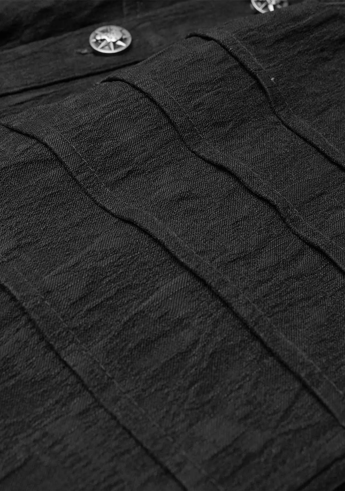 Elastic Jacquard Punk Long Sleeve Shirt sold by Shasilo Goth product image thumbnail 3