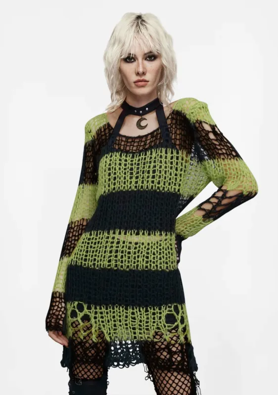 Gothic Neon Rebel Mohair Pullover Sweater sold by Shasilo Goth