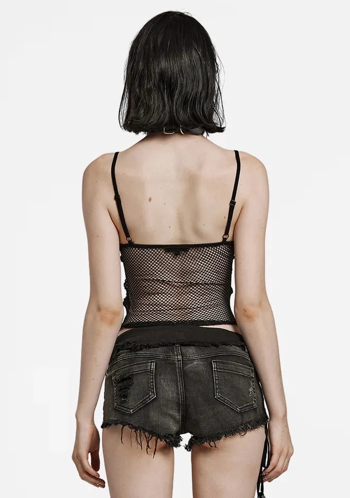 Gothic Sunflower Lace Mesh Camisole sold by Shasilo Goth product image thumbnail 4