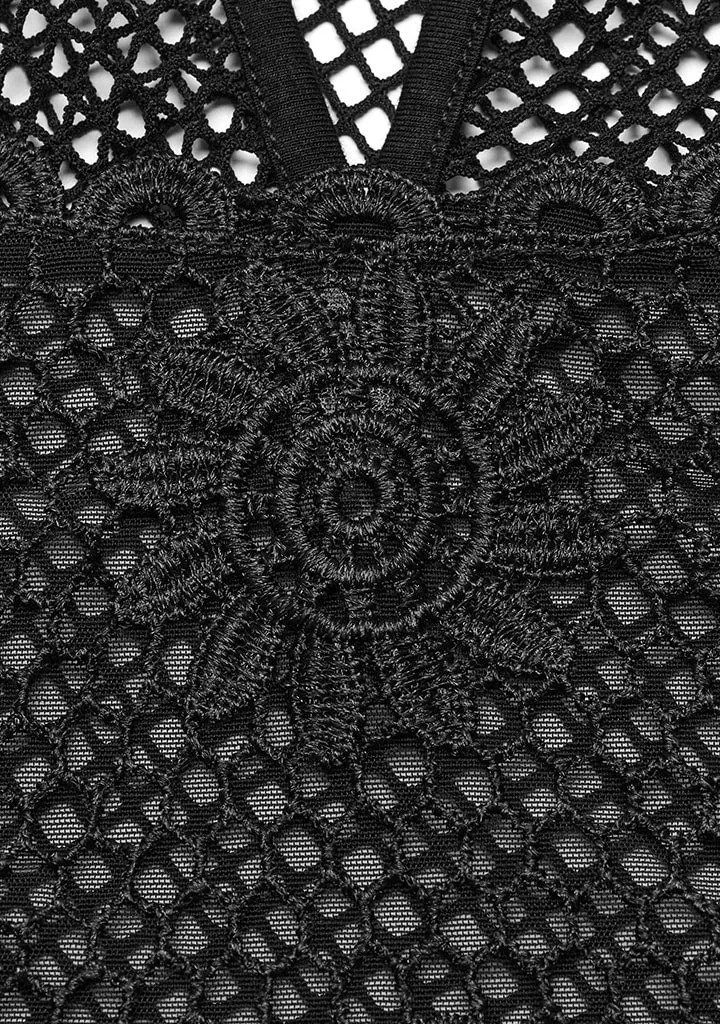 Gothic Sunflower Lace Mesh Camisole sold by Shasilo Goth product image thumbnail 5