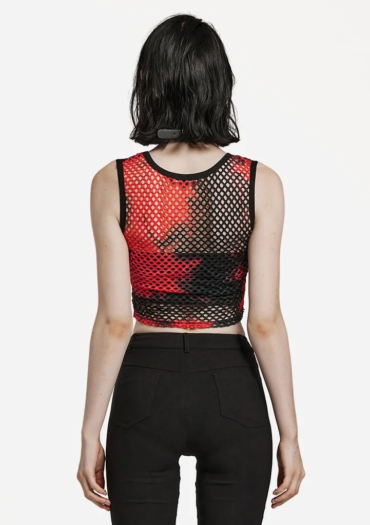 Punk Mesh Webbing Tank Top sold by Shasilo Goth product image thumbnail 4
