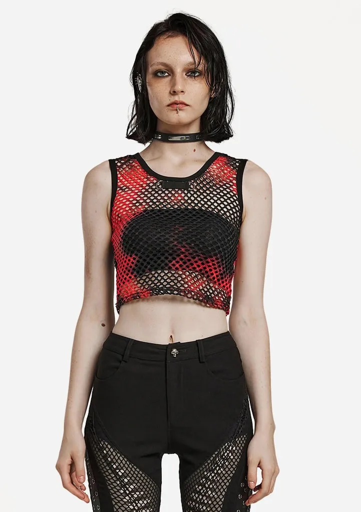 Punk Mesh Webbing Tank Top sold by Shasilo Goth