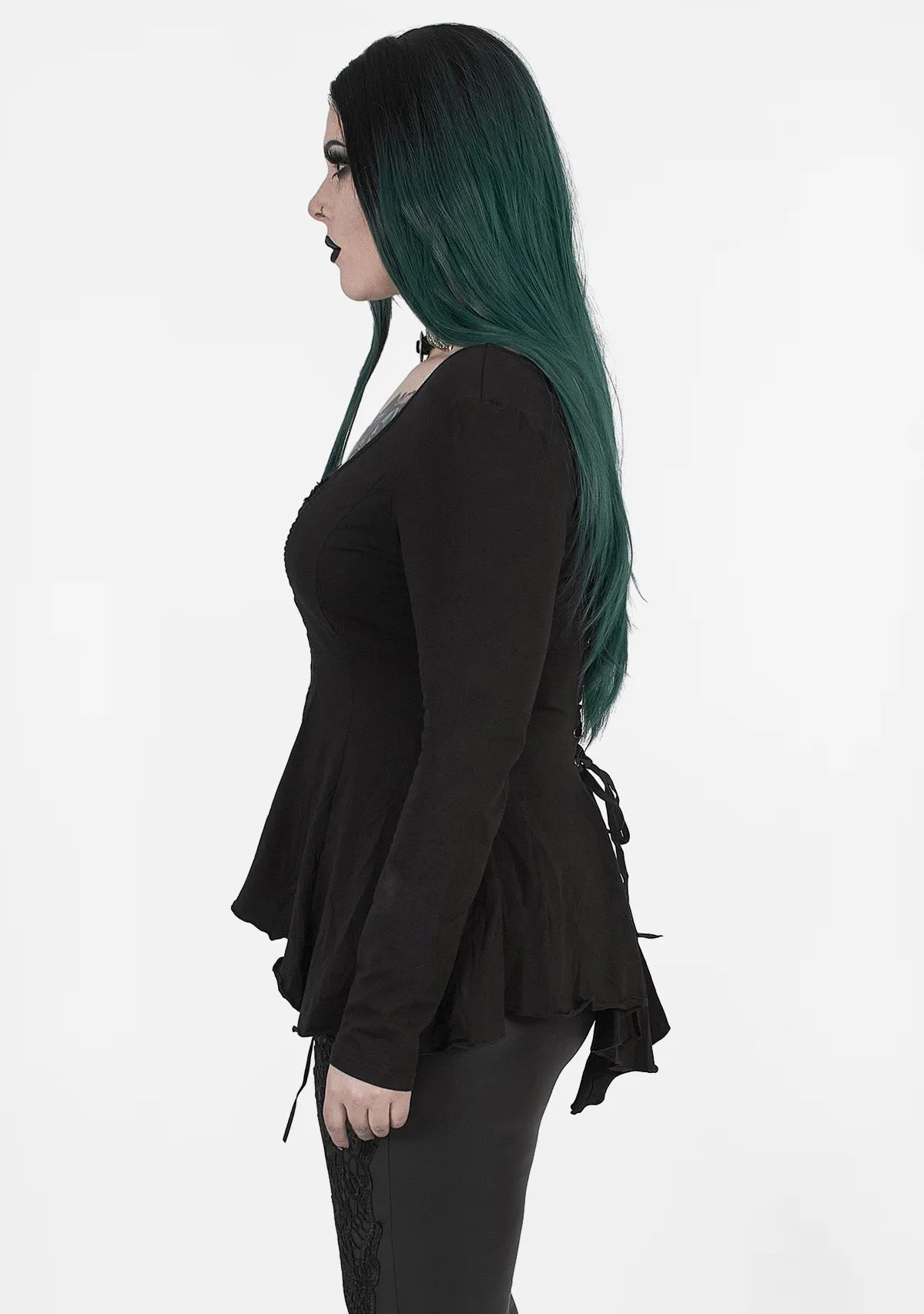 Goth Plus Size Perspective Decal T-shirt sold by Shasilo Goth product image thumbnail 3