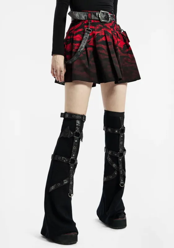 Dip Dye Punk A Hem Half Skirt sold by Shasilo Goth