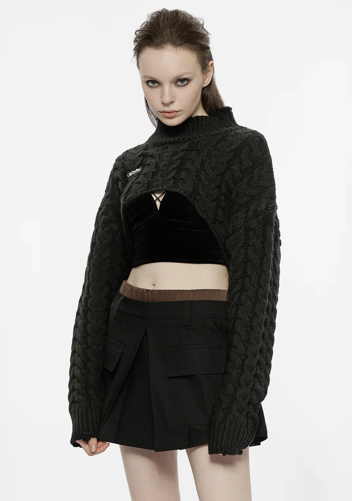 Gothic Twisted Weave Ripped Pullover sold by Shasilo Goth product image thumbnail 3