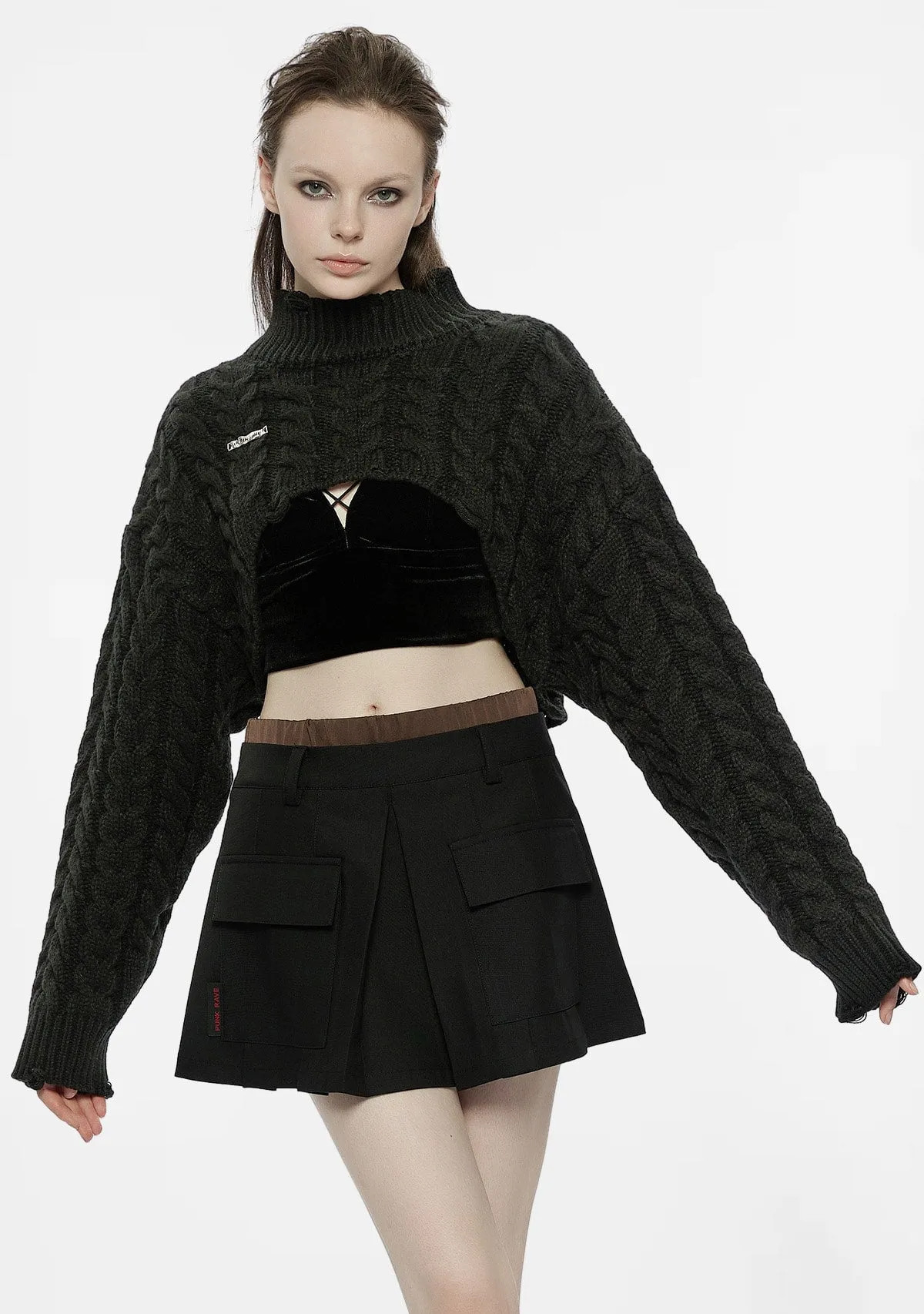 Gothic Twisted Weave Ripped Pullover sold by Shasilo Goth product image thumbnail 2