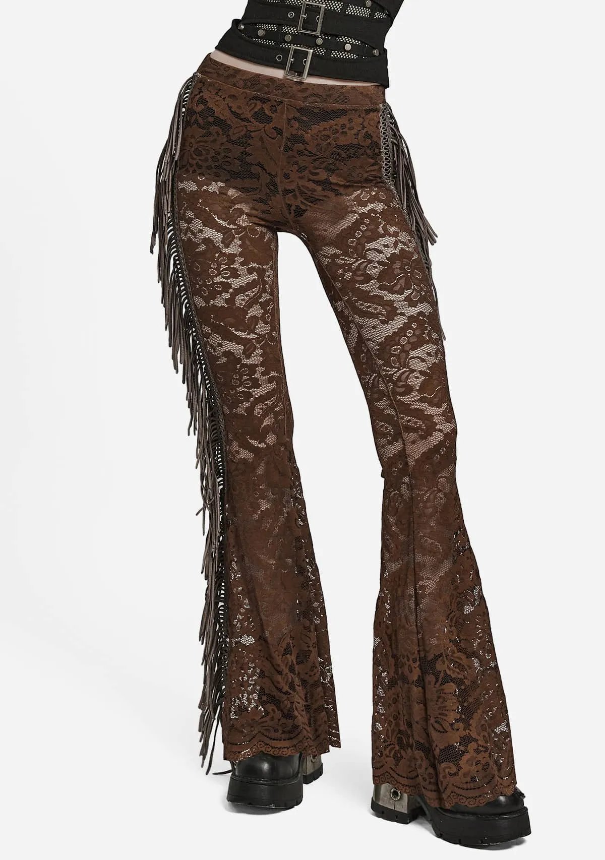 Gothic Shadow Veil Lace Pants sold by Shasilo Goth