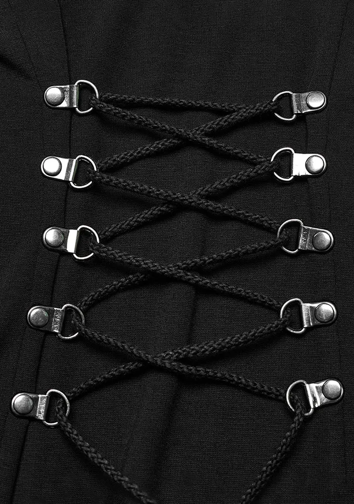 Gothic Hollowed Waist Slit Maxi Dress sold by Shasilo Goth product image thumbnail 2