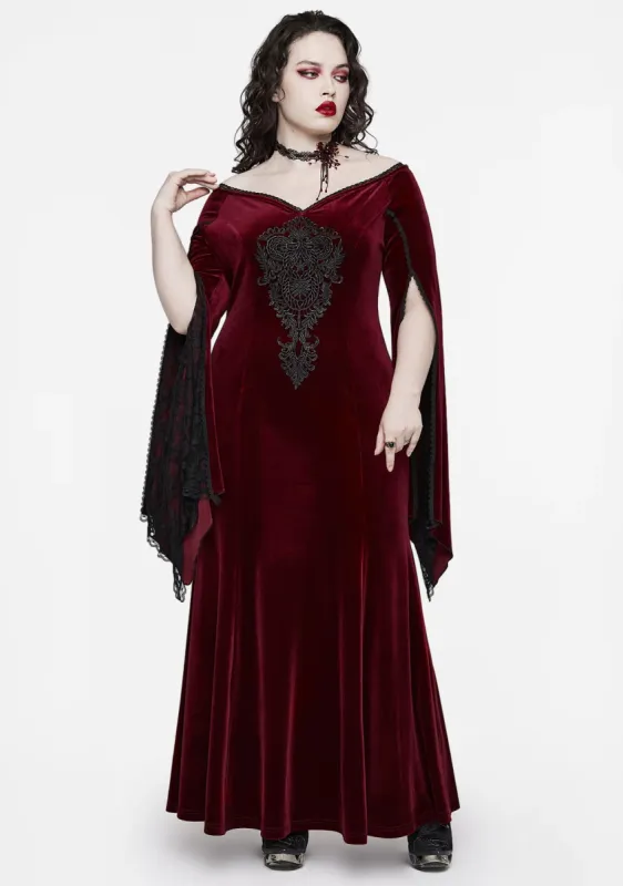 Goth Velvet Plus Size Dress sold by Shasilo Goth